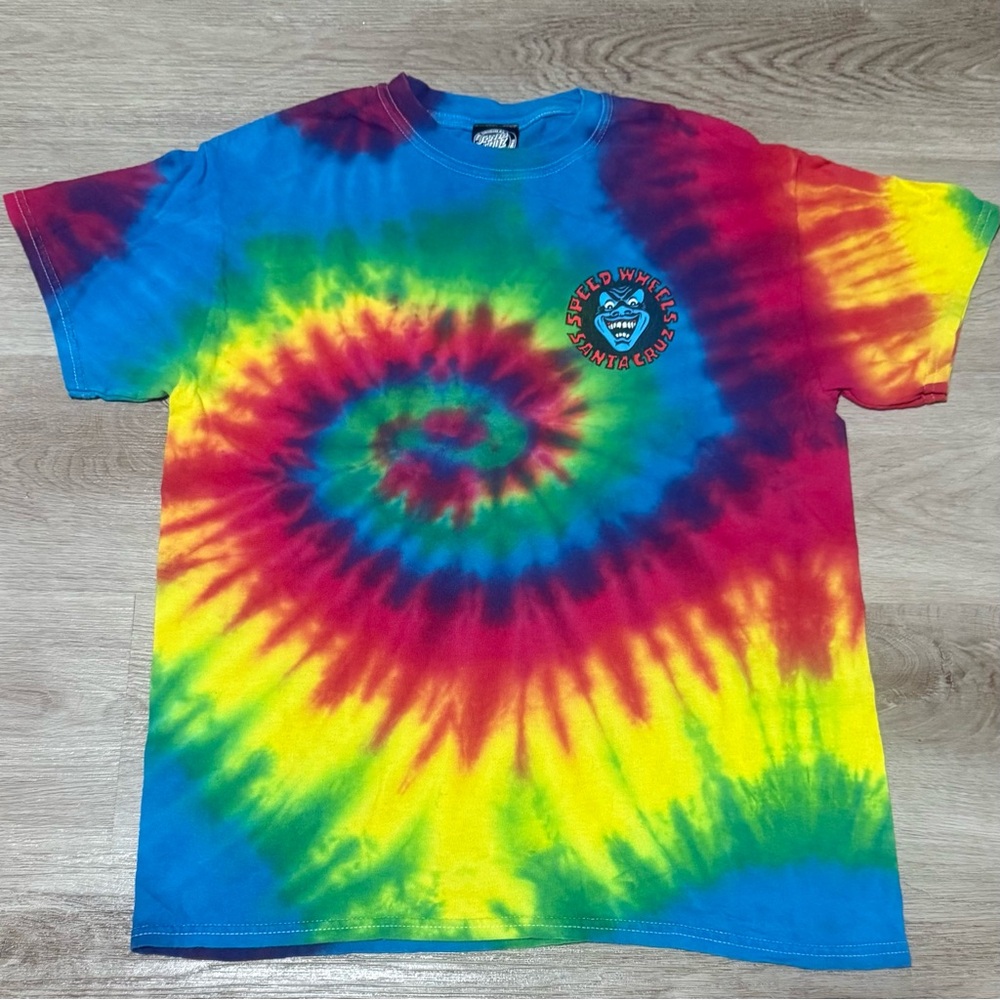 Santa Cruz Skateboards Screaming Hand Tie Dye Colorful T Shirt Tee Men’s Size M